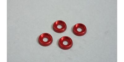 Arandelas Curvas 3mm (4) Rojo