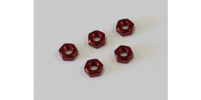 Tuercas Alu Rojo M3x2.4mm (5) Kyosho