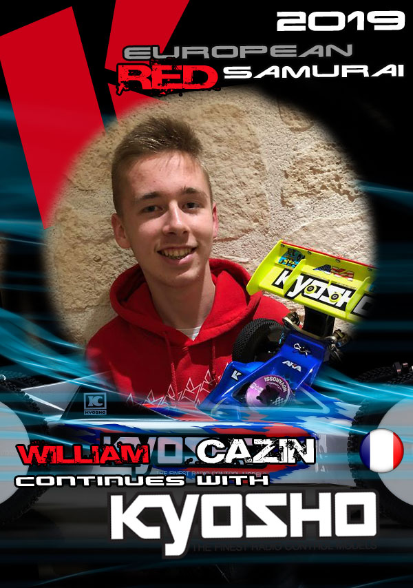William Cazin continues with Team Kyosho Europe