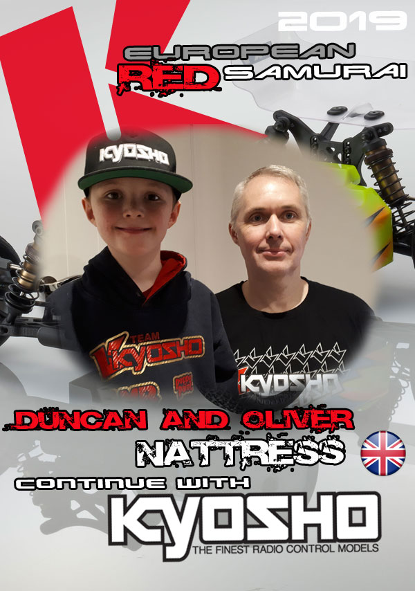Duncan and Oliver Nattress continue with Kyosho for 2019
